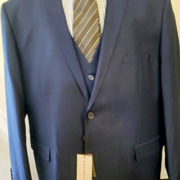 Alain Dupetit- 3 pc Suit- French Blue Nail head - 54 Reg - Picture 3 of 7